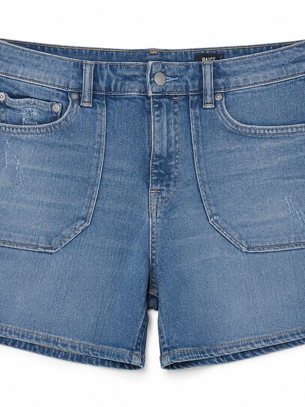AllSaints Women’s Joe Denim Shorts Size 24 Blue Stretch Jean Shorts Casual